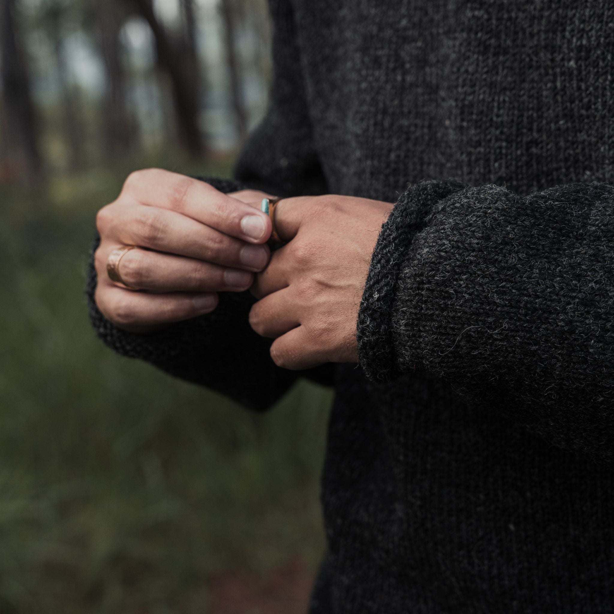 Sweater Roll Neck Charcoal Grey