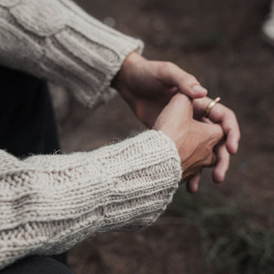 Jacket Cable Knit Cream