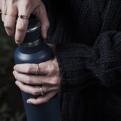 Jacket Cable Knit Navy Blue