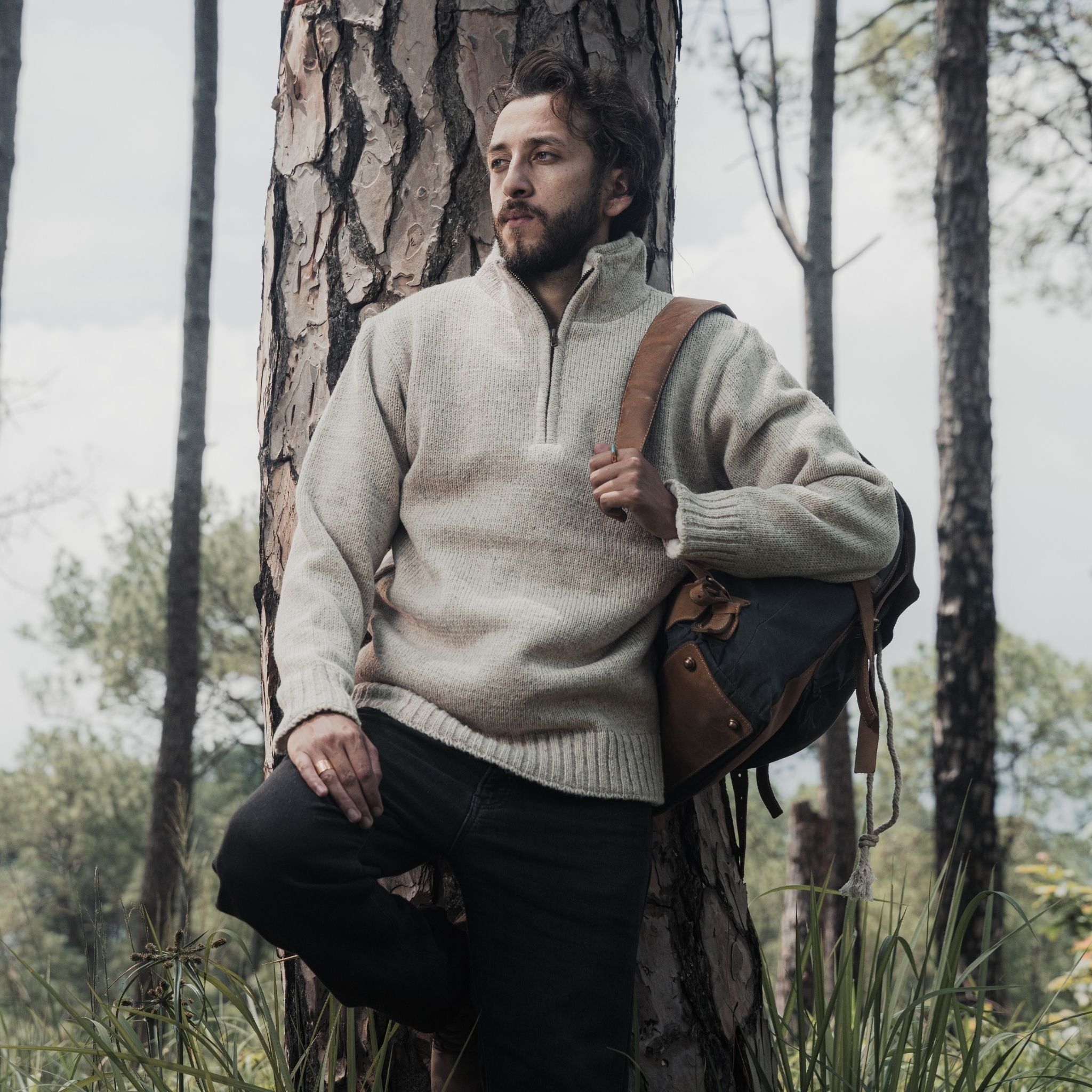 Sweater Half Zip Cream