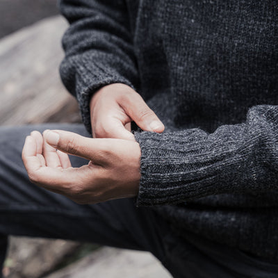 Sweater Half Zip Charcoal Grey