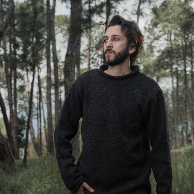 Sweater Roll Neck Charcoal Grey