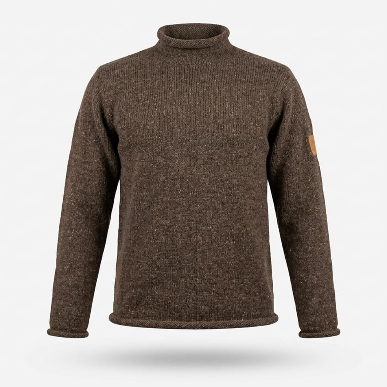 Sweater Roll Neck Natural Brown