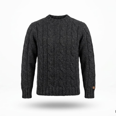 Sweater Cable Knit Charcoal Grey