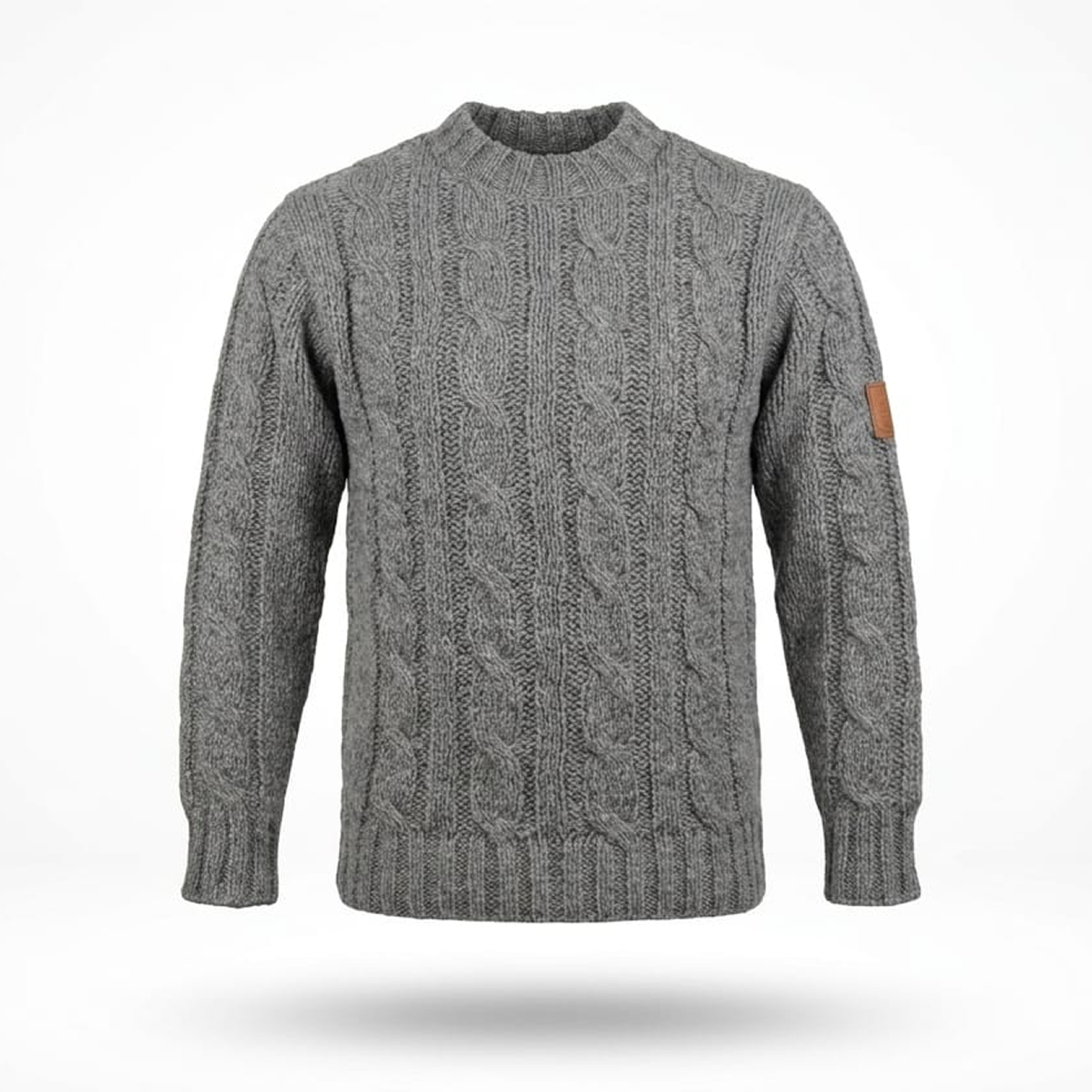 Sweater Cable Knit Dark Grey