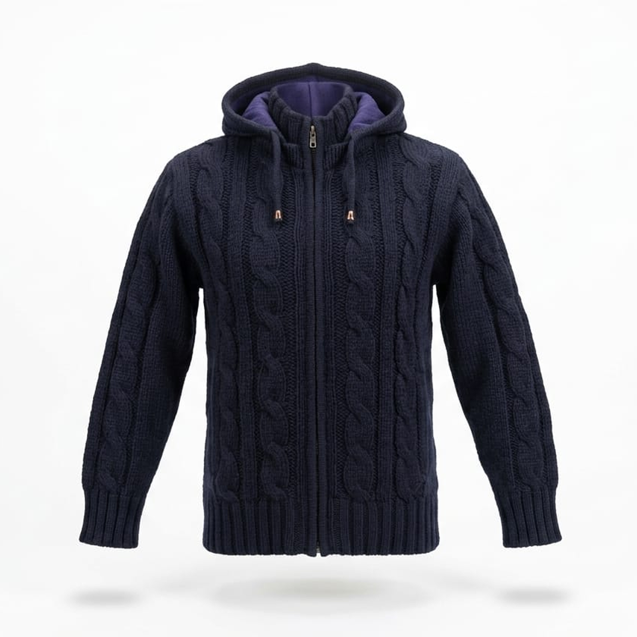 Jacket Cable Knit Navy Blue