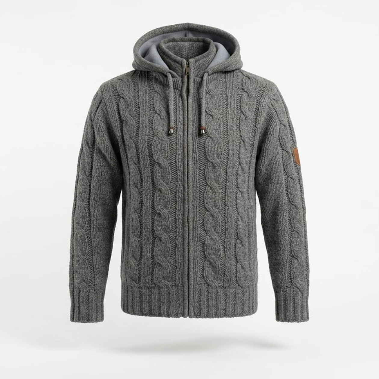 Jacket Cable Knit Dark Grey