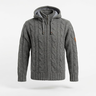 Jacket Cable Knit Dark Grey
